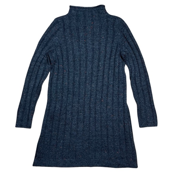 Madewell Donegal Rolled Mockneck Sweater Dress In Gray With Color Fleck Sz M - Picture 2 of 16